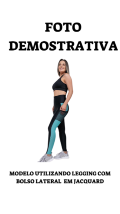 Legging JACQUARD Preta com Bolso na internet