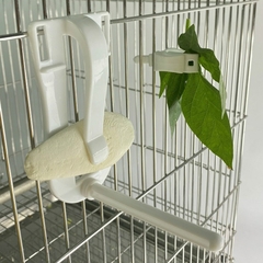 Birds Food Holder Pet Parrot Feeding Fruit Vegtable Clip Cuttlefish Bone Feeder Device Pin Clamp Bird Cage Accessories