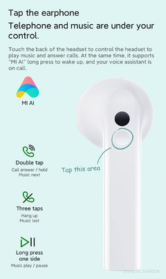 Xiaomi Redmi Buds 3 TWS Wireless Bluetooth Earphone Dual Mic Noise Cancellation Earbuds QCC 3040 Chip Water Resistant Headphones - comprar online