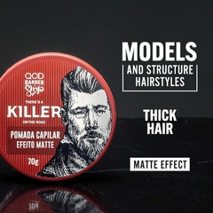 Pomada Capilar Killer, QOD Barber Shop, Matte, 70g na internet