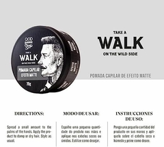 Pomada Capilar Walk, QOD Barber Shop, Média Fixação Efeito Matte, 70G na internet