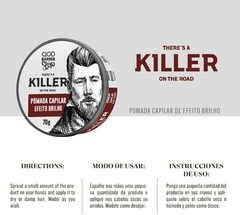 Pomada Capilar Killer, QOD Barber Shop, Brilho, 70g