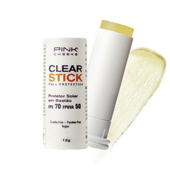 Clear Stick Protetor Solar Pink Cheeks FPS70 FPUVA50 12g