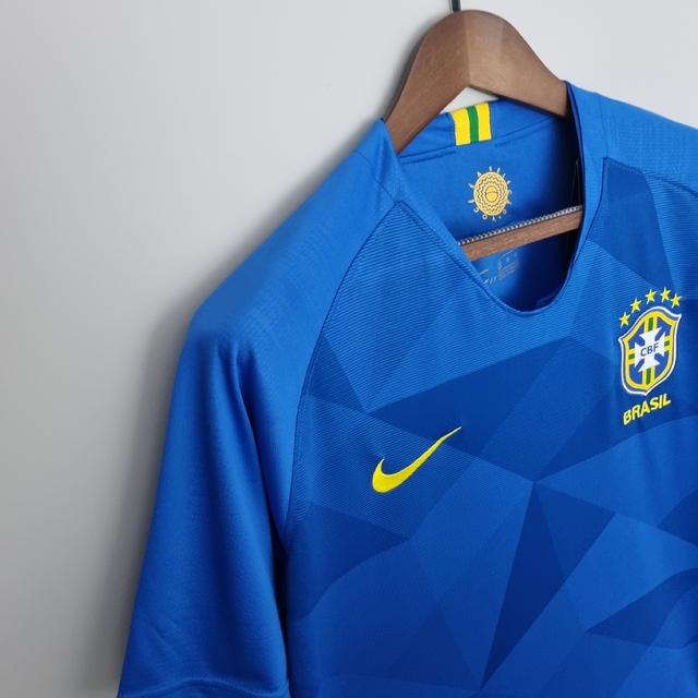 Camisa Retrô 2018 Seleção Brasileira II Nike Masculina - Azul