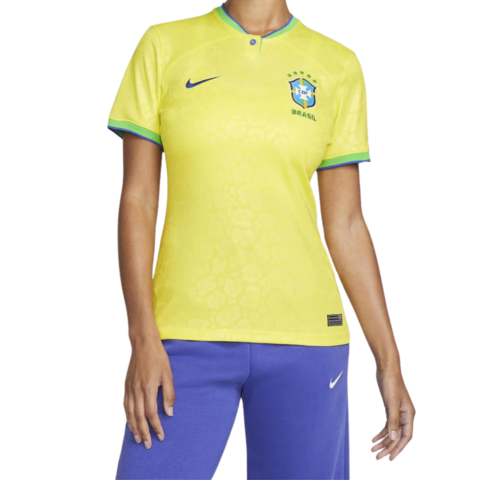 Camisa Seleção Brasil I 2018 s/n° - Torcedor Nike Feminina - Amarelo+Verde