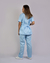 Conjunto Scrub Oxford Feminino Personalizado IDEAU - Azul Bebê - loja online