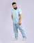 Conjunto Scrub Gabardine Masculino Personalizado IDEAU - Azul Bebê - comprar online