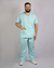 Conjunto Scrub Oxford Masculino Personalizado IDEAU - Verde Água