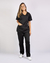 Conjunto Scrub Oxford Feminino Personalizado IDEAU - Preto