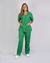 Conjunto Scrub Oxford Feminino Personalizado IDEAU - Verde Bandeira - comprar online