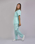 Conjunto Scrub Oxford Feminino Personalizado IDEAU - Verde Água - Bini Vet - Vestuário Profissional Veterinário