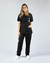 Conjunto Scrub Gabardine Feminino Personalizado - Preto