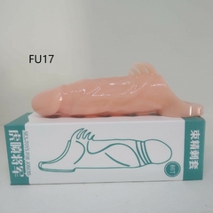 FUNDA PENE CARNE CON ESTIMULADOR DE CLÍTORIS