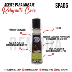 ACEITE PARA MASAJE RELAJANTE COCO 140 ML