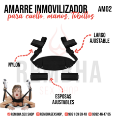 Inmovilizador con esposas manos y tobillos soporte de cuello