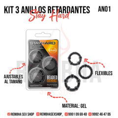 set de 3 anillos retardantes