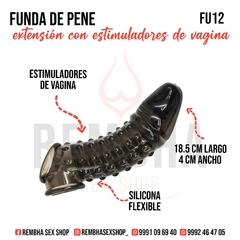 Funda con extensión estimuladores de vagina