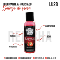 Lubricante salvaje de fresa comestible termico afrodisiaco