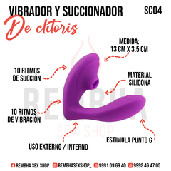 VIBRADOR SUCCIONADOR DE CLÍTORIS RECARGABLE 10 MODOS