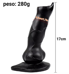 Dildo negro de perro lobo