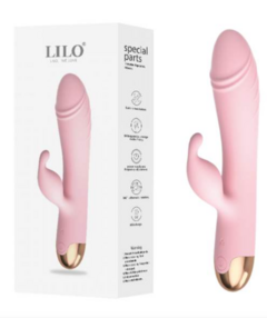 vibrador giratorio con estimulador de clítoris