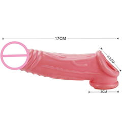 Funda pene 17 cm natural extensión 3 cm