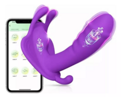 Vibrador de mariposa recargable control por app