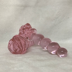 Dildo rosa resina cristal