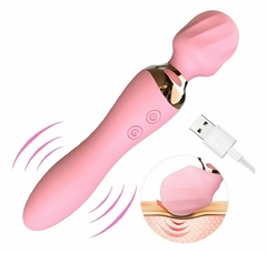 Masajeador con vibrador consolador 2 en 1 recargable