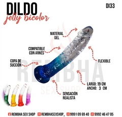 Dildo color degradado gel transparente