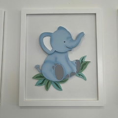 Quadro Safari Baby Elefante 38 X 45