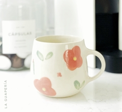 Tazón Mug Flores Coral - comprar online