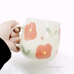 Tazón Mug Flores Coral