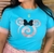 T-shirt Basic Minnie azul gliter