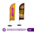 Wind Banner Completo para Piso 4x4 Colorido Frente e Verso - Modelo Faca - comprar online