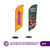 Wind Banner Completo para Piso 4x4 Colorido Frente e Verso - Modelo Pena - comprar online