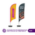 Wind Banner Completo para Piso 4x4 Colorido Frente e Verso - Modelo Vela - comprar online