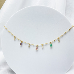 Colar Chocker Sidney - Pedras Gotas Coloridas - comprar online