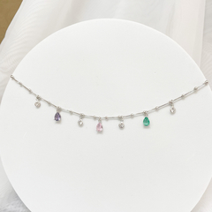 Colar Chocker Sidney - Pedras Gotas Coloridas na internet