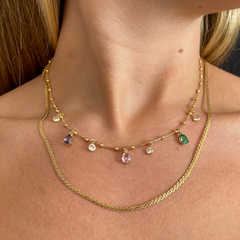 Colar Chocker Sidney - Pedras Gotas Coloridas - Bellori