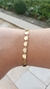 Pulseira coração dourado