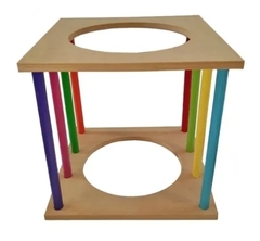 Montessori Cubo Cuadrado Madera Pikler Waldorf