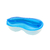 Prato com Divisórias e Colher de silicone termossensível Azul - Clingo - comprar online