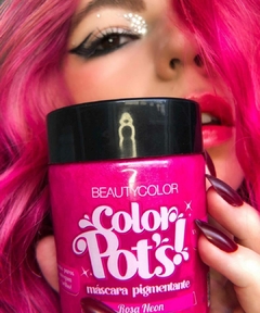 Máscara Beautycolor Color Pots Rosa Neon 240g - Carol Perfumaria