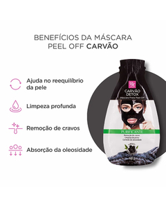 Máscara Carvão Detox Kiss New York Preta Peel Off 10g - Carol Perfumaria
