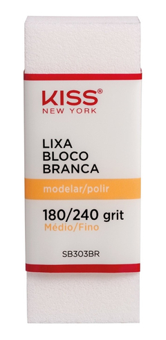 Lixa Bloco Kiss New York Branca 180/240 - Carol Perfumaria