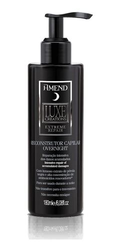 Reconstrutor Capilar Overnight Amend Luxe Creations Extreme Repair 180ml