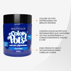 Máscara Beautycolor Color Pots Azul Royal 240g - comprar online