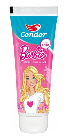 Kit Gel Dental Condor Barbie Com Flúor Bubble Gum 100g C/3un - comprar online