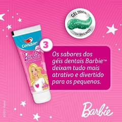 Kit Gel Dental Condor Barbie Com Flúor Bubble Gum 100g C/3un - Carol Perfumaria